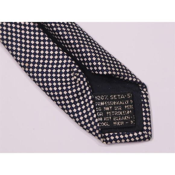 Gianni Versace Vintage 90's Medusa Head Pillars Blue Silk Necktie Tie - Picture 7 of 8